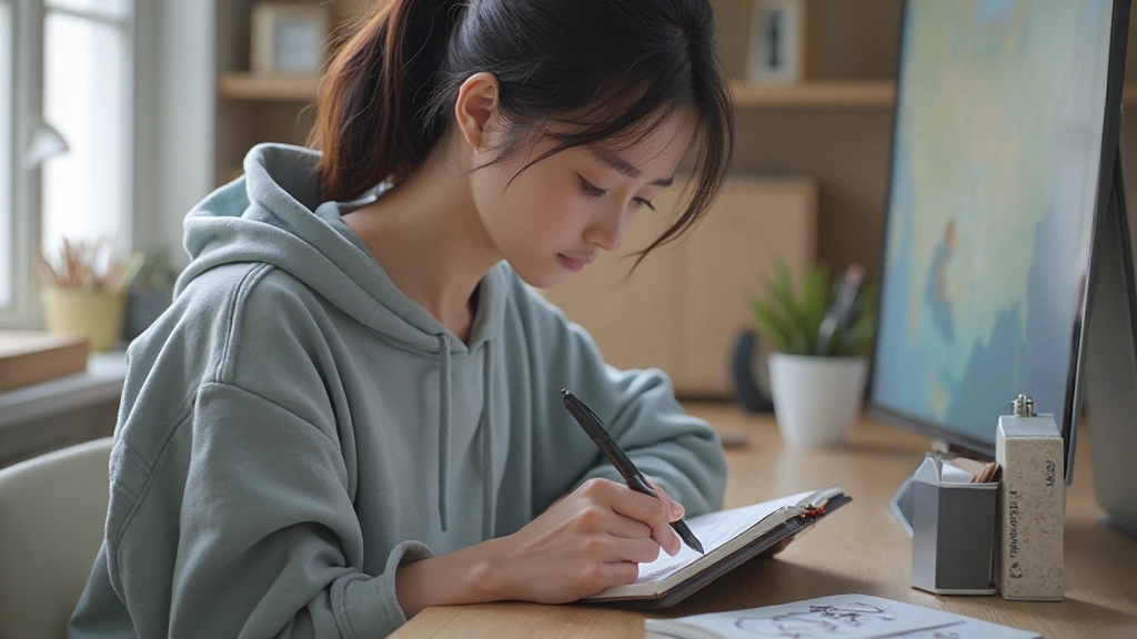 デジタルドローイングの練習スケッチと技法の段階的な進化